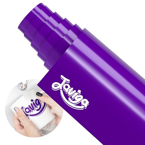JAVIGA Vinilo Permanente Morado Brillante Rollo, Vinilo Adhesivo 30.5 x 305cm para Cricut, Vinilo Impermeable Permanente para Decoraciones y Recuerdoss, Pegatinas de Pared, DIY Mug Party Car Decal