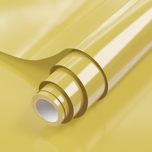 JAVIGA HTV Heat Transfer Vinyl Rolls-12 x 20ft, Golden yellow Iron on Vinyl for DIY Fabric, T Shirts, Other Textiles Compatible HTV Vinyl with Vinyl Craft Machine(1 Roll)