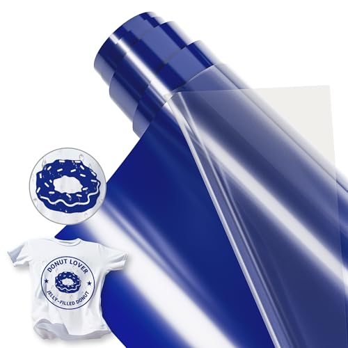 JAVIGA Plotterfolie Textil-30,5cm x 6m Königsblau Flexfolie Plotterfolie Vinyl für PlotterMaschine, Bügelfolie für DIY T-Shirts & Stoffe, Plotter Zubehör Textilfolie Plotter Eine Rolle