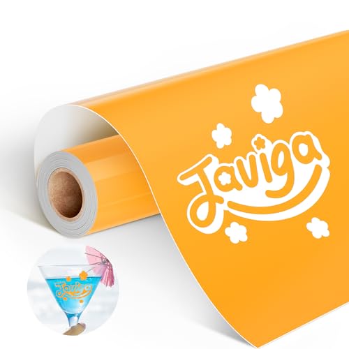 JAVIGA Vinilo Permanente Blanco Brillante 2 Rollo, Vinilo Adhesivo 30.5 x 305cm para Cricut, Vinilo Impermeable Permanente para Decoraciones y Recuerdoss, Pegatinas de Pared, DIY Mug Party Car Decal