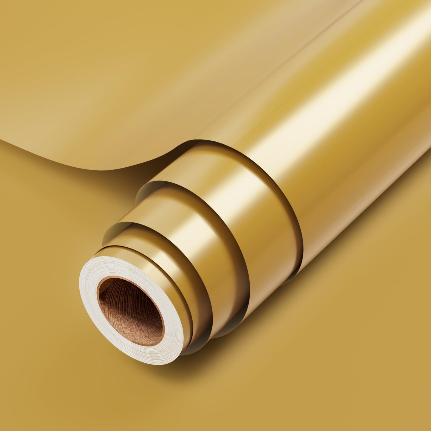 JAVIGA Dull Gold Permanent Vinyl, Gold Vinyl for Cricut, 12'' x 6 FT Glossy Golden Adhesive Vinyl Roll for Wedding Art Decor, Wall Stickers, Mug Decals, Car Signs, Birthday Card, DIY Indoor Decorations