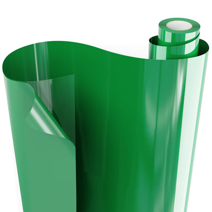 JAVIGA Green Puff Vinyl Heat Transfer, 10''x 10FT Iron on Vinyl Compatible with Cricut and All Cutting Machine, DIY Heat Transfer Vinyl Roll Design