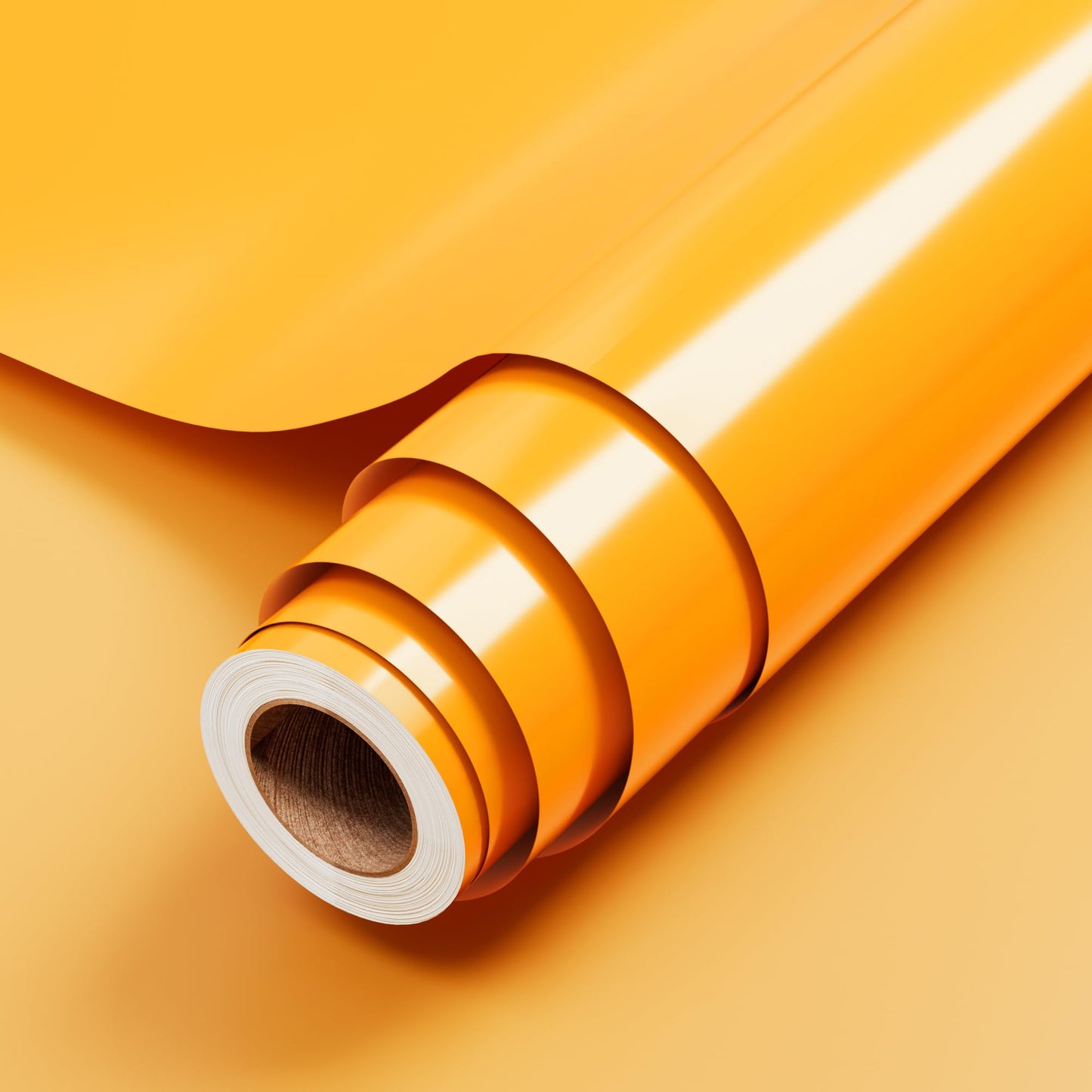 JAVIGA Yellow Permanent Vinyl Roll for Cutting Machines, 12'' x 6FT Glossy Adhesive Vinyl Roll for Party Decorations, Indoor & Outdoor DIY Mug, Wall Decals Stickers