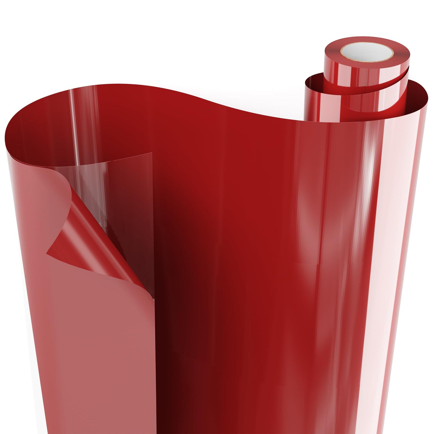 JAVIGA Red Puff Vinyl Heat Transfer, 10'' x 10FT Iron on Vinyl Compatible with Cricut and All Cutting Machine, DIY Heat Transfer Vinyl Roll Design