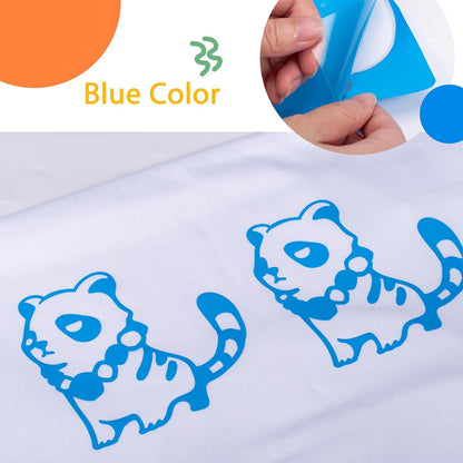 JAVIGA アイロンシート 青 アイロンプリントシート 熱転写ラバーシート 約30cm×760cm Tシャツ ズボン 枕 バッグ その他日常のDIYやユニフォームに使用可能