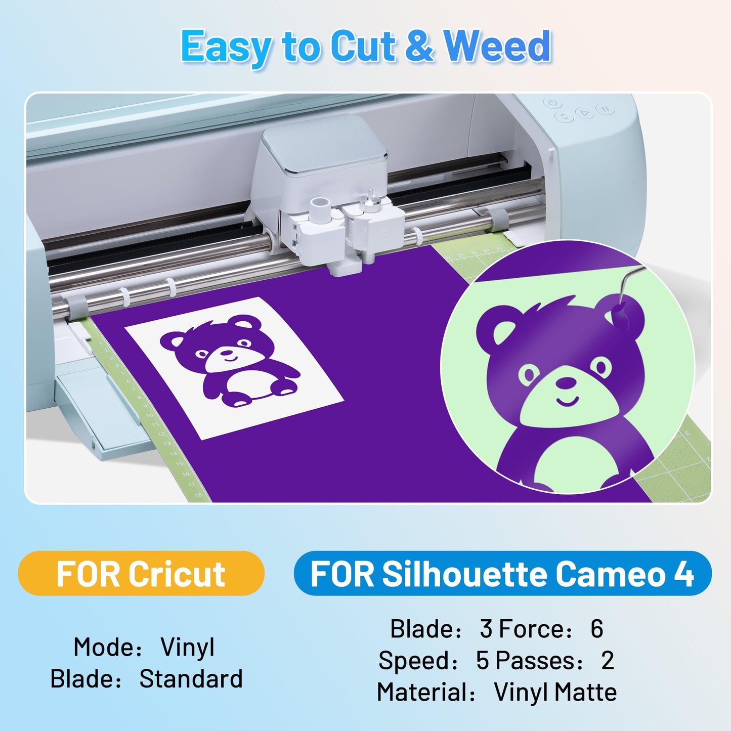 JAVIGA Purple Permanent Vinyl for Cricut, Silhouette, Cameo, 12'' x 40 FT Glossy Purple Adhesive Vinyl Roll for DIY Party Craft Decorations, Mug, Festivals, Cards, Art Signs, Car Decals, Wall Stickers