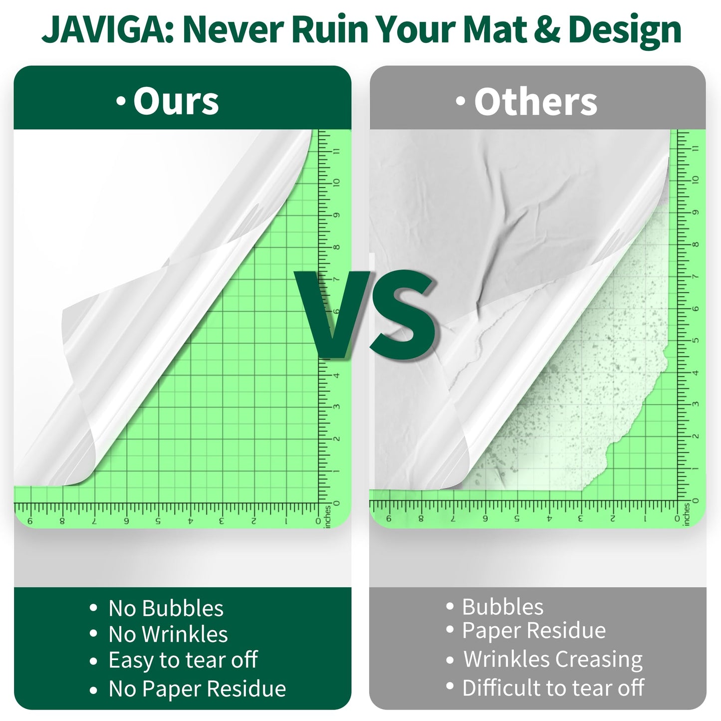JAVIGA White Matte Permanent Vinyl for Festival Decorations, 12'' x 10 FT Adhesive Vinyl Compatible with Cricut, Indoor & Outdoor Matte Vinyl Roll for DIY Art Decor, Wall Sticker, Mug Decal