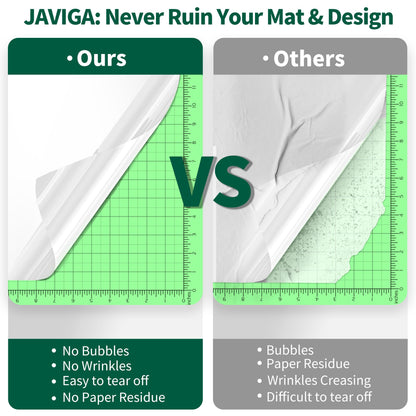 JAVIGA White Matte Permanent Vinyl for Festival Decorations, 12'' x 10 FT Adhesive Vinyl Compatible with Cricut, Indoor & Outdoor Matte Vinyl Roll for DIY Art Decor, Wall Sticker, Mug Decal