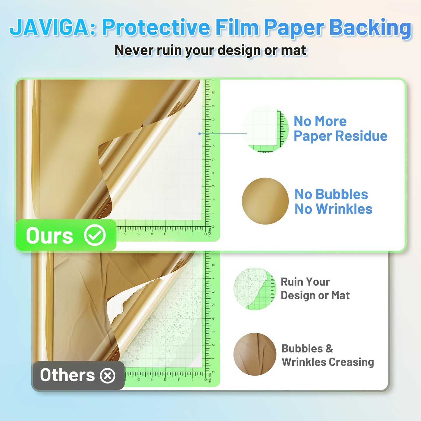 JAVIGA Gold Permanent Vinyl for Wedding Party Decorations, 12'' x 40FT Glossy Golden Adhesive Vinyl Roll for Cricut, Silhouette, Cameo, DIY Wall Stickers, Mug, Festival, Birthday Card, Sign, Car Decals