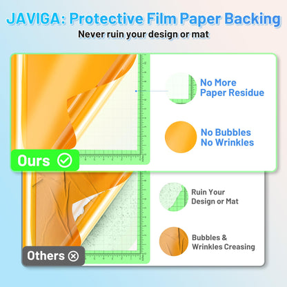JAVIGA Yellow Permanent Vinyl for Cricut, Silhouette, Cameo, 12'' x 40 FT Yellow Vinyl for Birthday DIY Party Decoration, Glossy Adhesive Vinyl Roll for Wall Stickers, Mug, Festivals, Signs, Car Decals