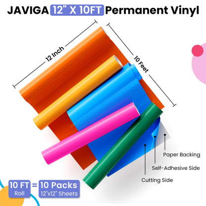 JAVIGA 光沢ありブラック カッティングシート 黒 約30cm x300cm 防水 耐候 カッティングシート 車 DIY コンサートうちわ文字 すべての カッティングマシン に対応 屋内 屋外