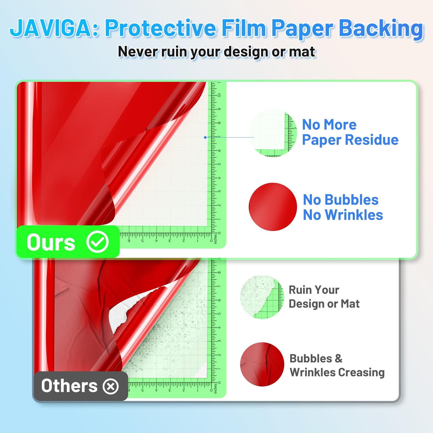 JAVIGA Red Permanent Vinyl Roll for Cutting Machines, 12'' x 40FT Glossy Adhesive Vinyl Roll for Party Decorations, Indoor & Outdoor DIY Mug, Wall Decals Stickers