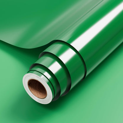 JAVIGA Green Permanent Vinyl, Green Vinyl for Cricut, 12'' x 6 FT Glossy Green Adhesive Vinyl Roll for DIY Indoor Decorations, Wedding Art Decor, Wall Stickers, Mug Decals, Car Signs, Birthday Cards
