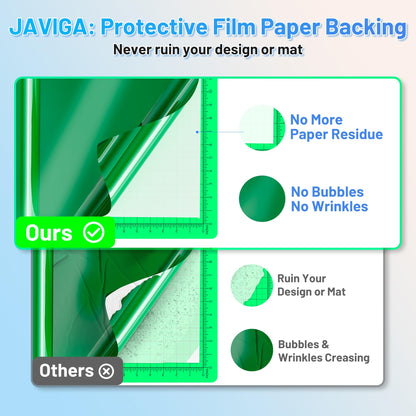 JAVIGA Green Permanent Vinyl Roll for Cutting Machines, 12'' x 10FT Glossy Adhesive Vinyl Roll for Party Decorations, Indoor & Outdoor DIY Mug, Wall Stickers, Decals