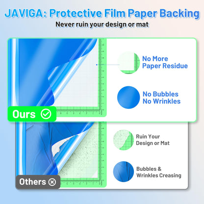 JAVIGA Blue Permanent Vinyl for Cricut Cutting Machines, 12'' x 40 FT Blue Vinyl for Birthday Party DIY Art Decorations, Glossy Blue Adhesive Vinyl Roll for Wall Stickers, Signs, Mug, Cards, Car Decals