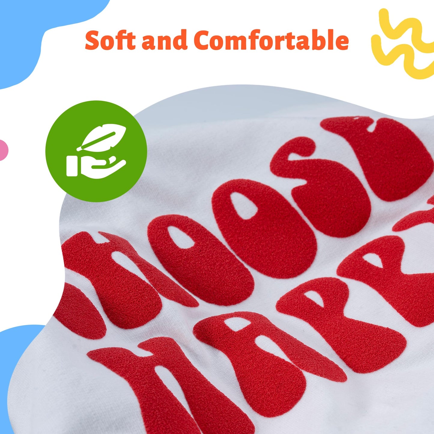JAVIGA Red Puff Vinyl Heat Transfer, 10''x 3FT Iron on Vinyl Compatible with Cricut and All Cutting Machine, DIY Heat Transfer Vinyl Roll Design