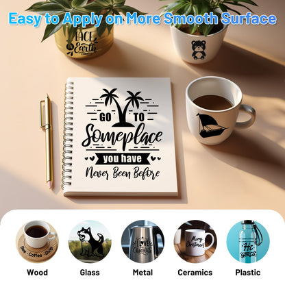 JAVIGA Black-Matte Permanent Vinyl for Festival Decorations, 12'' x 6FT Adhesive Vinyl Compatible with Cricut, Indoor & Outdoor Matte Vinyl Roll for DIY Art Decor, Wall Sticker, Mug Decal